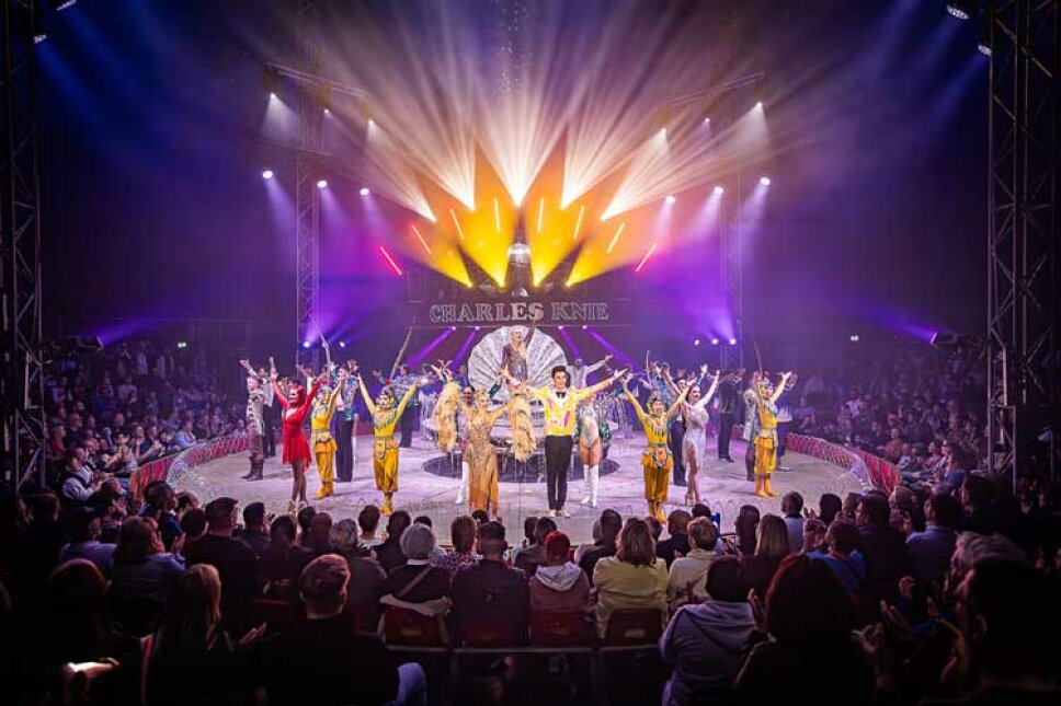 Artisten in der Zirkus-Manege