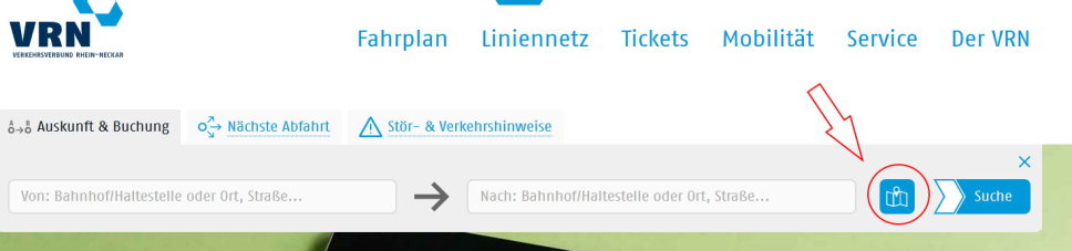 Screenshot der Startseite 