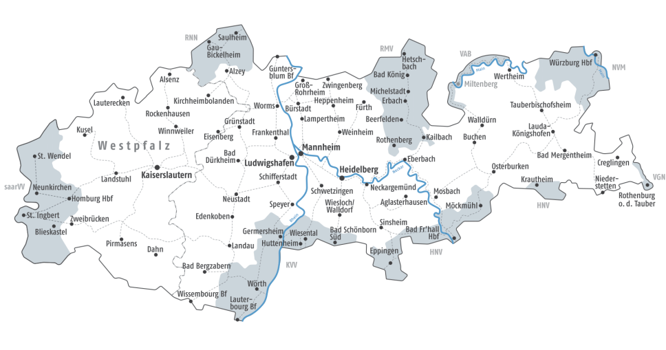 Gebietskarte des VRN